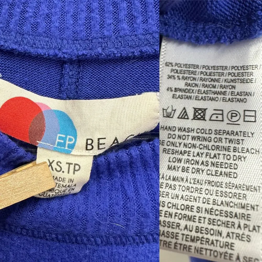 Free People Beach TGIF Pullover Sweater In Royal‎ Blue Size Extra Small